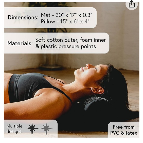 Yogi bare acupuncture pillow+ mat set - Picture 7 of 9